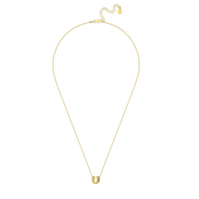 Mosuo Jewellery Diamant Buchstaben Halskette “U”- Vermeil Fabrikverkauf