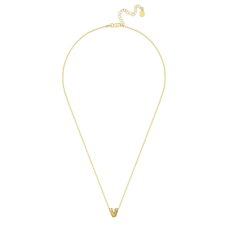 Mosuo Jewellery Diamant Buchstaben Halskette “V”- Vermeil Meist gekauft