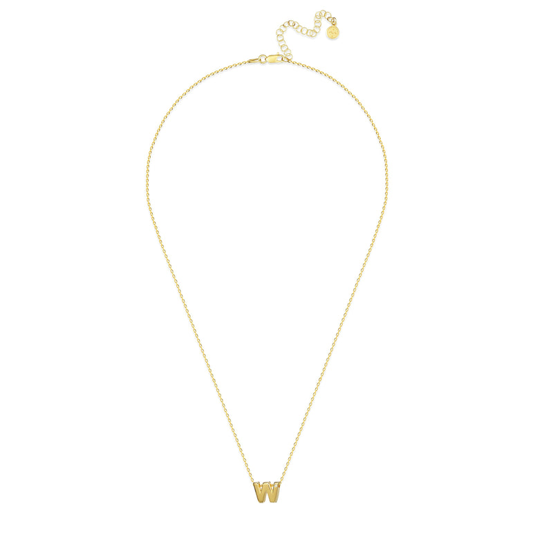 Mosuo Jewellery Diamant Buchstaben Halskette “W”- Vermeil Versandkostenfrei