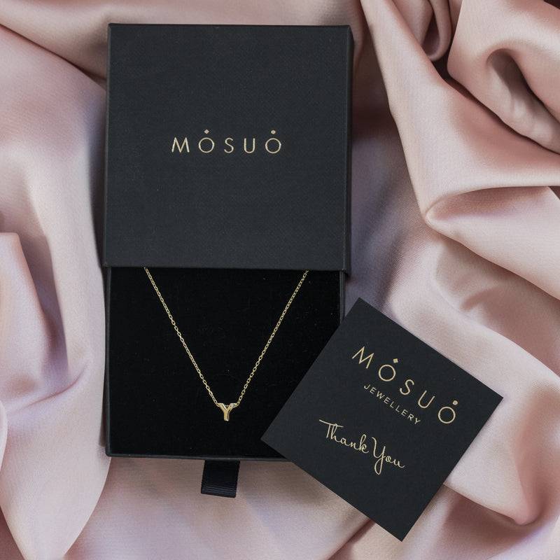 Mosuo Jewellery Diamant Buchstaben Halskette “Y”- Vermeil Flash Sale