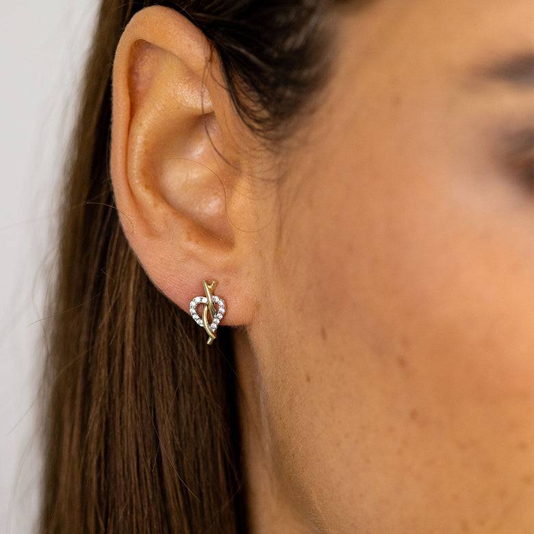 Nana Kay Echtgold Ohrstecker près du coeur zollfrei