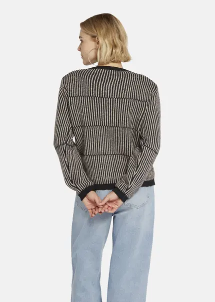 Nicowa Striped Cardigan SINOWA in BLACKarticle number NC8A22102019E-002 JETZT KAUFEN