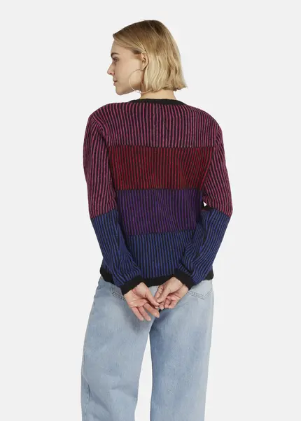 Nicowa Striped Cardigan SINOWA in BLACK MULTICOLORarticle number NC8A22101019E-002 Neueste Stile