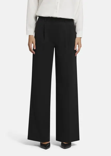 Nicowa Wide Leg Twill Pants - VINIWIA in BLACKarticle number NC9A24003019E-002 Letzte 2 Tage