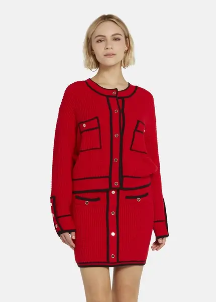 Nicowa Oversized cardigan - IDOWIA in REDarticle number NC8A22104014E-014 Bis zu 60% Rabatt
