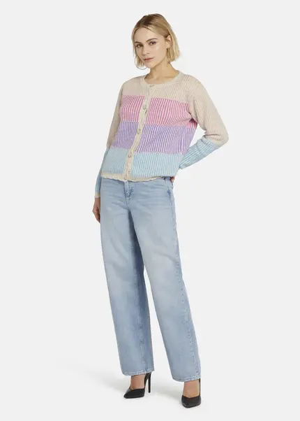 Nicowa Striped Cardigan SINOWA in CREAM MULTICOLORarticle number NC8A22101012E-072 Bis zu 65% Rabatt