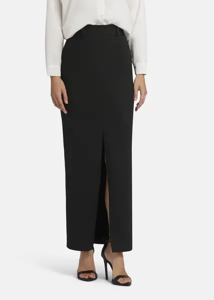 Nicowa Maxi twill skirt TRENALA in BLACKarticle number NC9A22401019E-002 Sonderangebot der Fabrik
