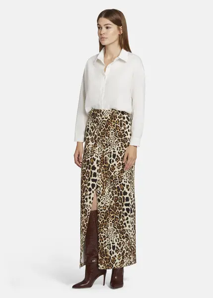 Nicowa Leo twill skirt TRENALA in BLACK LEOarticle number NC9A22401017E-151 Vierteljährliche Förderung