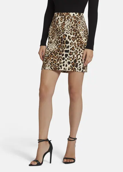 Nicowa Leo twill sheath skirt - TRECAWI in BLACK LEOarticle number NC9A22403017E-151 Bis zu 55% Rabatt