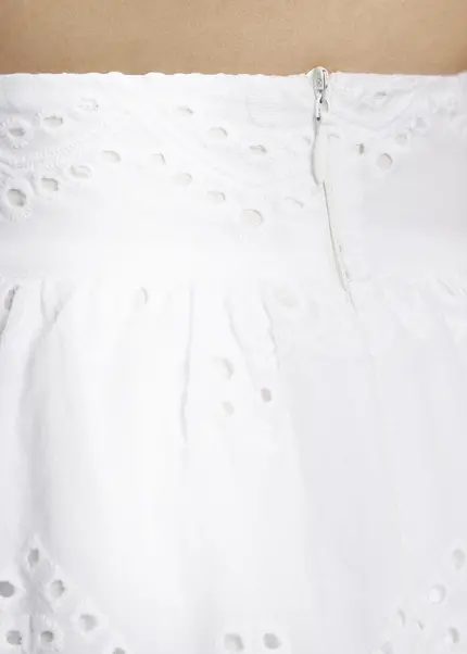 Nicowa Embroidered ruffle skirt - RALICINO in WHITEarticle number NC9A12601011E-004 Nur noch ein Tag übrig