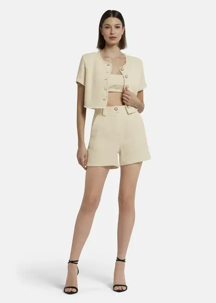 Nicowa Casual Bouclé shorts - PALOWI in CREAMarticle number NC9A12604011E-072 Super Rabatt