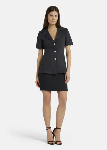 Nicowa Classic sheath skirt - TRECAWI in BLACKarticle number NC9A12402019E-002 Clearance-Verkauf