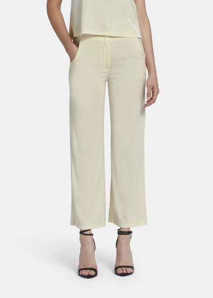 Nicowa Loose trousers made of lamé velvet RIMBIO in OFFWHITE LAMÉarticle number NC8A22508021E-072 Kostenloser Versand international