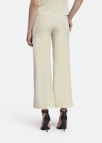 Nicowa Loose trousers made of lamé velvet RIMBIO in OFFWHITE LAMÉarticle number NC8A22508021E-072 Kostenloser Versand international