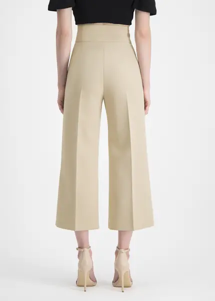 Nicowa Twill culottes with creases – CORADUE in BEIGEarticle number NC7A12016011E-138 Speichern exportieren