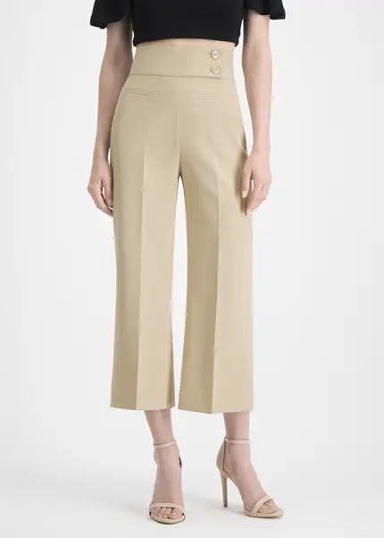 Nicowa Twill culottes with creases – CORADUE in BEIGEarticle number NC7A12016011E-138 Speichern exportieren