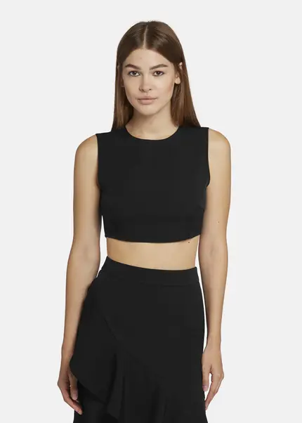 Nicowa Cropped Twill Top - LOWICA in BLACKarticle number NC9A24006019E-002 Outlet