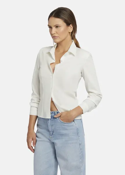 Nicowa Fitted shirt with shoulder pads - CAMIWA in WHITEarticle number NC9A22404011E-004 Verkauf