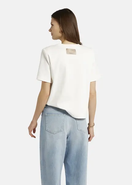 Nicowa T-shirt with shoulder pads - DILAWIA in WHITEarticle number NC9A12403011E-004 Schlussverkauf