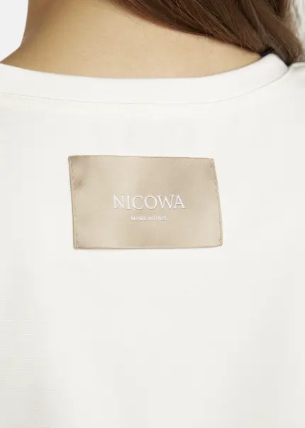 Nicowa T-shirt with shoulder pads - DILAWIA in WHITEarticle number NC9A12403011E-004 Schlussverkauf