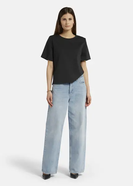 Nicowa T-shirt with shoulder pads -DILAWIA in BLACKarticle number NC9A12403019E-002 Günstiger Verkauf