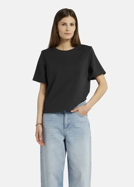 Nicowa T-shirt with shoulder pads -DILAWIA in BLACKarticle number NC9A12403019E-002 Günstiger Verkauf