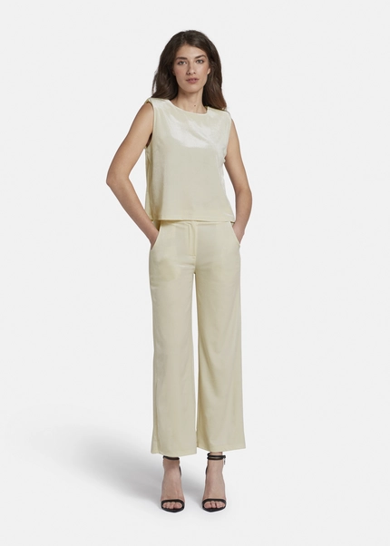 Nicowa Lamé velvet top with shoulder pads VELLIO in OFFWHITE LAMÉarticle number NC8A22507021E-072 Fabrikverkauf