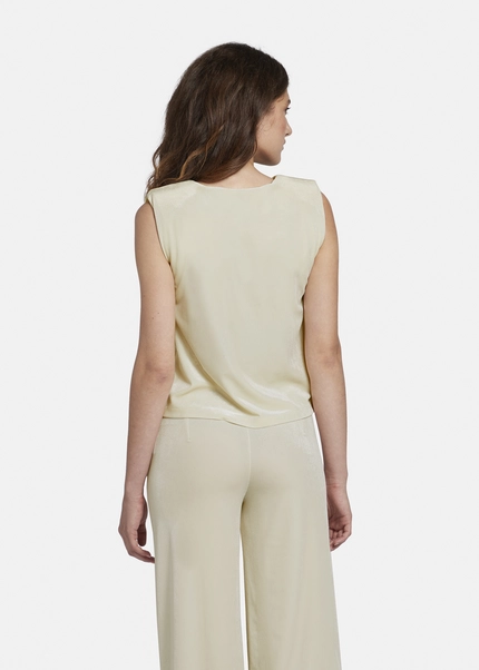 Nicowa Lamé velvet top with shoulder pads VELLIO in OFFWHITE LAMÉarticle number NC8A22507021E-072 Fabrikverkauf