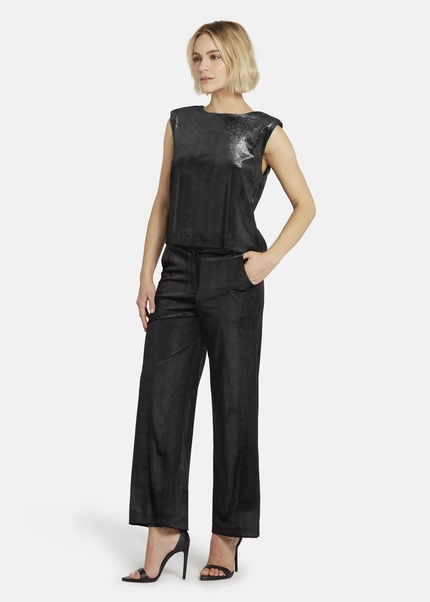 Nicowa Lamé velvet top with shoulder pads VELLIO in BLACK LAMÉarticle number NC8A22507019E-002 Meist gekauft