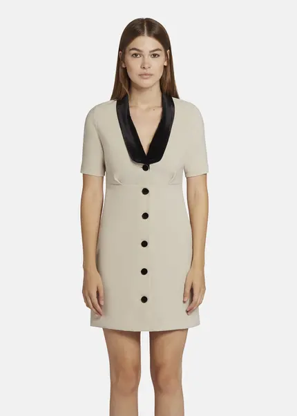 Nicowa Mini dress with lapel collar - AWINALA in CREAMarticle number NC9A22903012E-072 Kostenloser Versand
