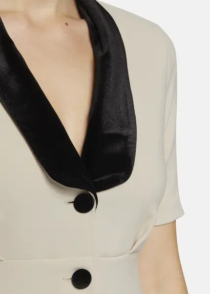 Nicowa Mini dress with lapel collar - AWINALA in CREAMarticle number NC9A22903012E-072 Kostenloser Versand