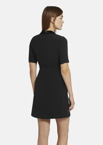 Nicowa Mini dress with lapel collar - AWINALA in BLACKarticle number NC9A22903019E-002 Limitierter Zeitrabatt