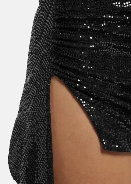 Nicowa Draped Sequin Mini Dress - ANILOWA in BLACKarticle number NC9A22909019E-002 Fabrik Onlineshop