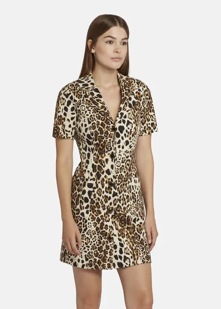 Nicowa Leo blazer dress with pockets RILONA in BLACK LEOarticle number NC9A22402017E-151 Rabatt