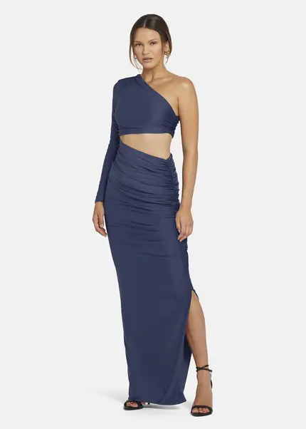 Nicowa Draped One Shoulder Evening Dress - AMOWI in MIDNIGHT BLUEarticle number NC9A24008035E-035 Versandkostenfrei