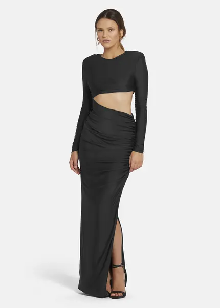Nicowa Cut Out Evening Dress - OCAWI in BLACKarticle number NC9A24011019E-002 Begrenztes Angebot