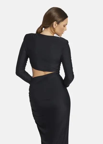 Nicowa Cut Out Evening Dress - OCAWI in BLACKarticle number NC9A24011019E-002 Begrenztes Angebot