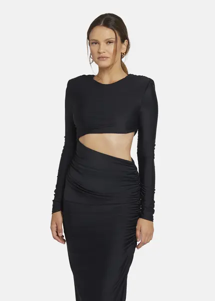 Nicowa Cut Out Evening Dress - OCAWI in BLACKarticle number NC9A24011019E-002 Begrenztes Angebot