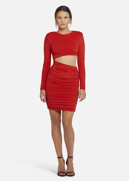 Nicowa Draped Mini Dress - OCAWI MINI in REDarticle number NC9A24012014E-014 Exklusivangebot