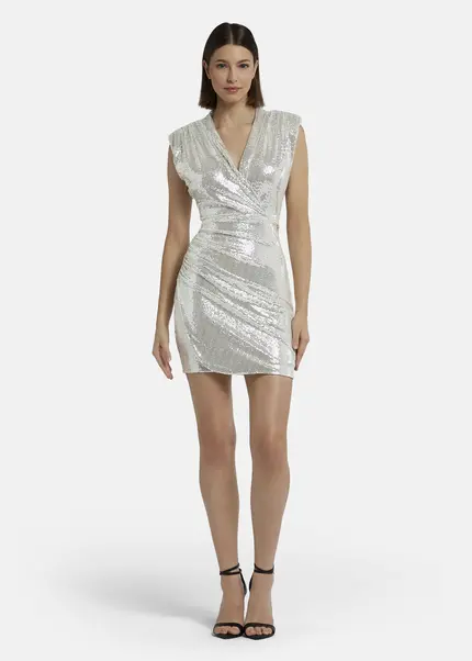 Nicowa Mini dress with shoulder pads - NOCIWA in Silverarticle number NC9A1400948E-088 Weihnachtsangebot