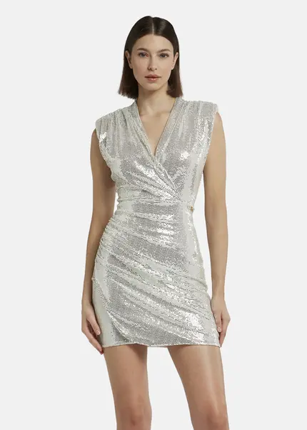 Nicowa Mini dress with shoulder pads - NOCIWA in Silverarticle number NC9A1400948E-088 Weihnachtsangebot