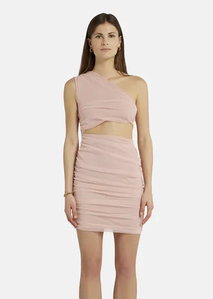 Nicowa Asymmetrical mini dress in mesh - AWITO in Rosaarticle number NC9A1401424E-137 Vatertagsangebot