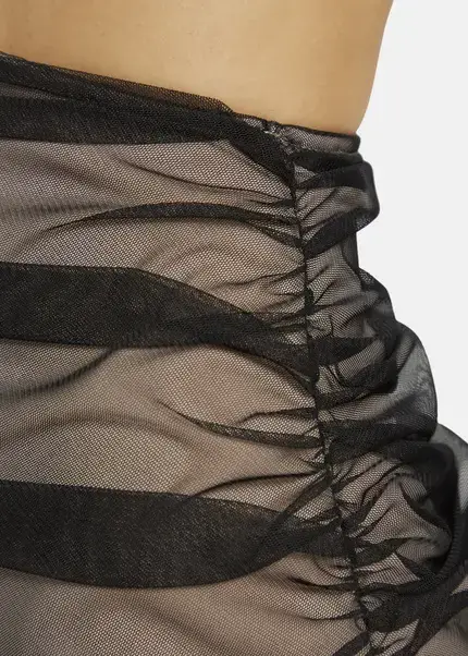 Nicowa Asymmetrical mesh dress - AWITO MAXI in Blackarticle number NC9A1401119E-002 Valentinstagsangebot