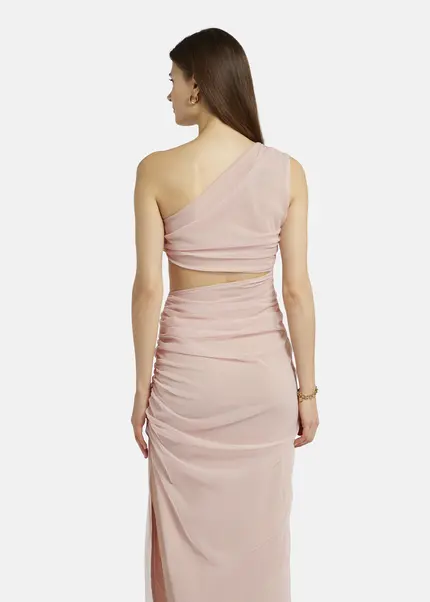 Nicowa Asymmetrical mesh dress - AWITO MAXI in Rosaarticle number NC9A1401224E-137 Jubiläumsangebot