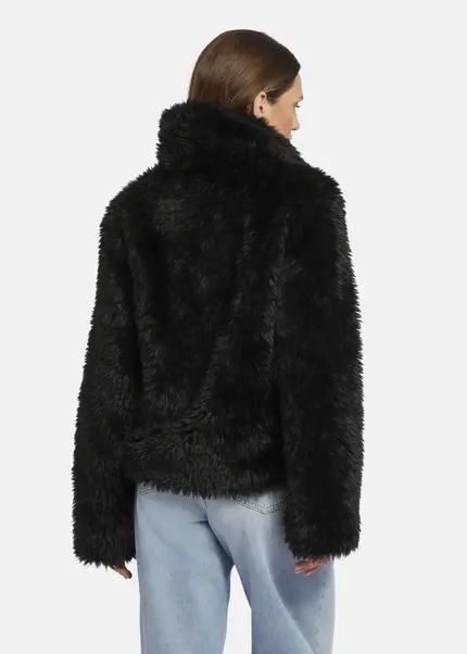Nicowa Eco-shearling jacket - FANIWO in BLACKarticle number NC9A22906019E-002 Lagerräumung