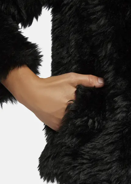 Nicowa Eco-shearling jacket - FANIWO in BLACKarticle number NC9A22906019E-002 Lagerräumung