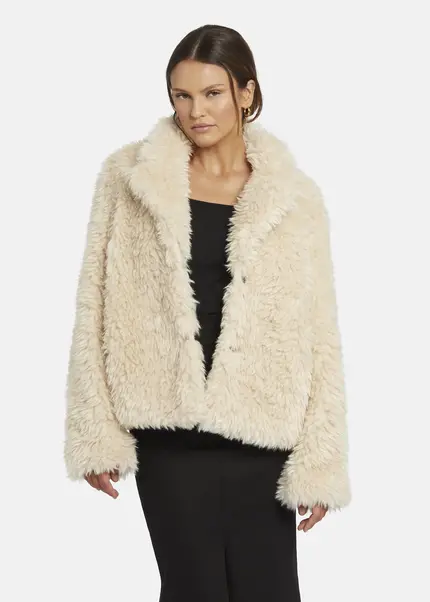 Nicowa Eco-shearling jacket - FANIWO in CREAMarticle number NC9A22906012E-072 Heißer Verkauf