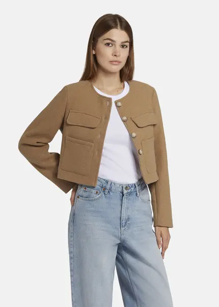 Nicowa Wool jacket with pockets - LANEVIA in BEIGEarticle number NC9A22803010E-138 Neueste Mode