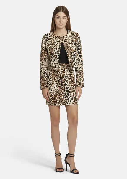 Nicowa Boxy Leo jacket - NICEO in BLACK LEOarticle number NC9A22803017E-151 Große Rabatte