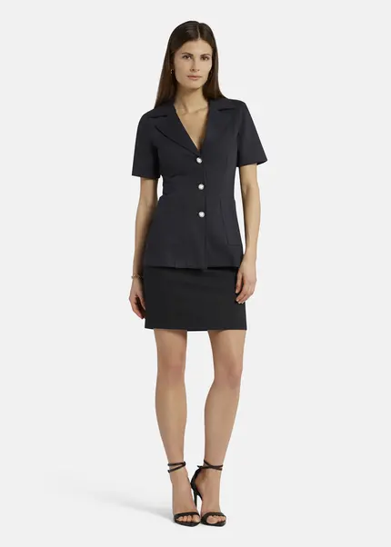 Nicowa Short sleeved blazer - RILAWA in BLACKarticle number NC9A12401019E-002 Kauf eins, bekomm eins gratis